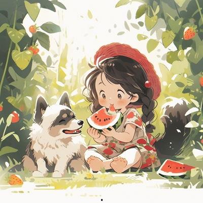 头像吃瓜女孩动漫,动漫头像背后的故事